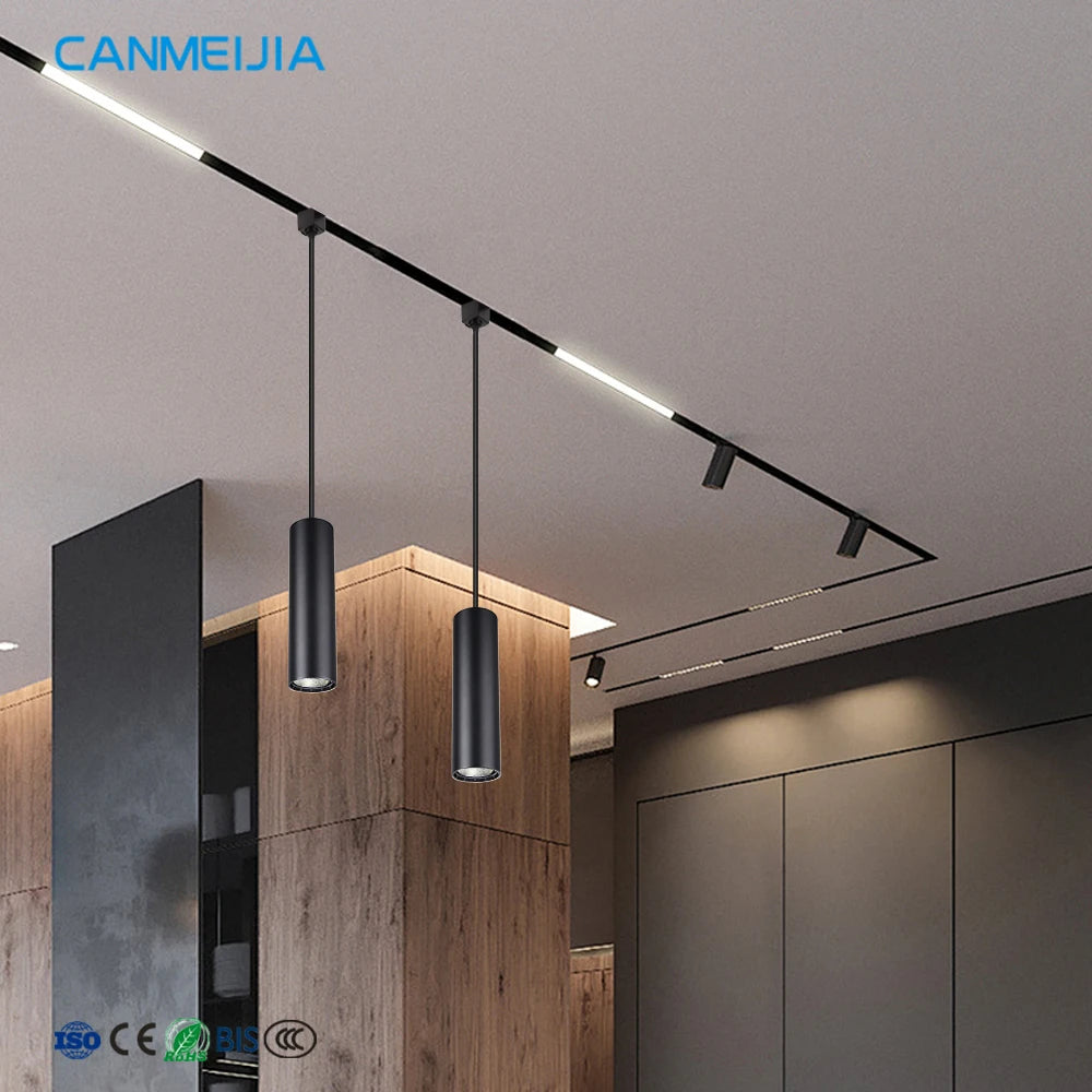 Modern Luxury Aluminum 10W 15W Adjustable Hanging Chandelier Track Lights Indoor Dining Room Led Pendant Lamp for Restaurant MegaBDM