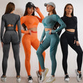 HONFIT Plus Size Outdoor Running Training Women's Suit Breathable Quick Dry Casual Sports Yoga Set Seamless Gym Set for Women
