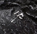 Unique Elegant Unisex Open Adjustable Stainless Steel Liquid Fluid Ring Hand-Polished Cute Number Shape Ring