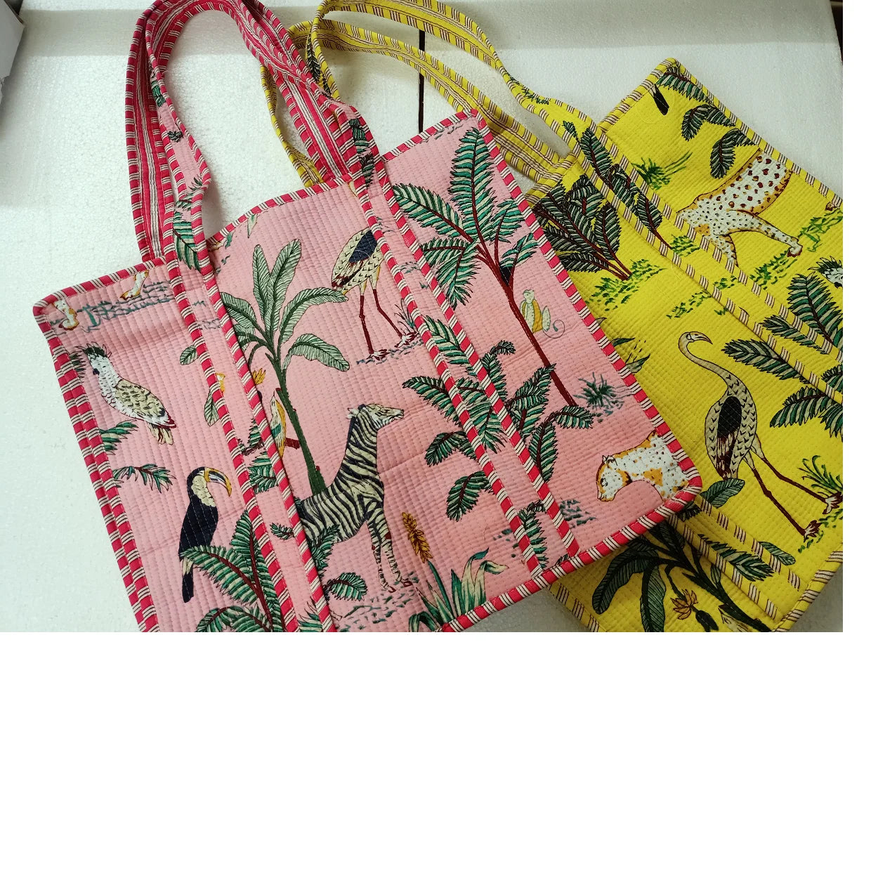 Custom Made Professional JungleBloom Sewing Art Ball Handmade Circular Letterpress Printed Felt Bags Assorted Colors Bag