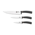 Bergner Copper 3-Piece Knife Set: Chef 20cm + Multipurpose 12.5cm + Peeler 8.75cm - In black and copper stainless steel