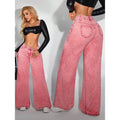2025 Spring  Summer Vintage Washed Vintage Jeans Loose Casual Straight Fashion Trend Wide Leg Long Jeans