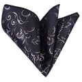 Black Brown Paisley Pocket Square CM4280