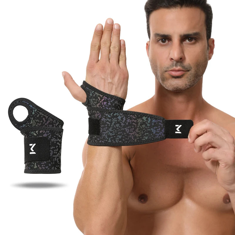 Melenlt Adjustable Badminton Wrist Wraps Double Layer Compression Wrist Support Brace Protector New Design
