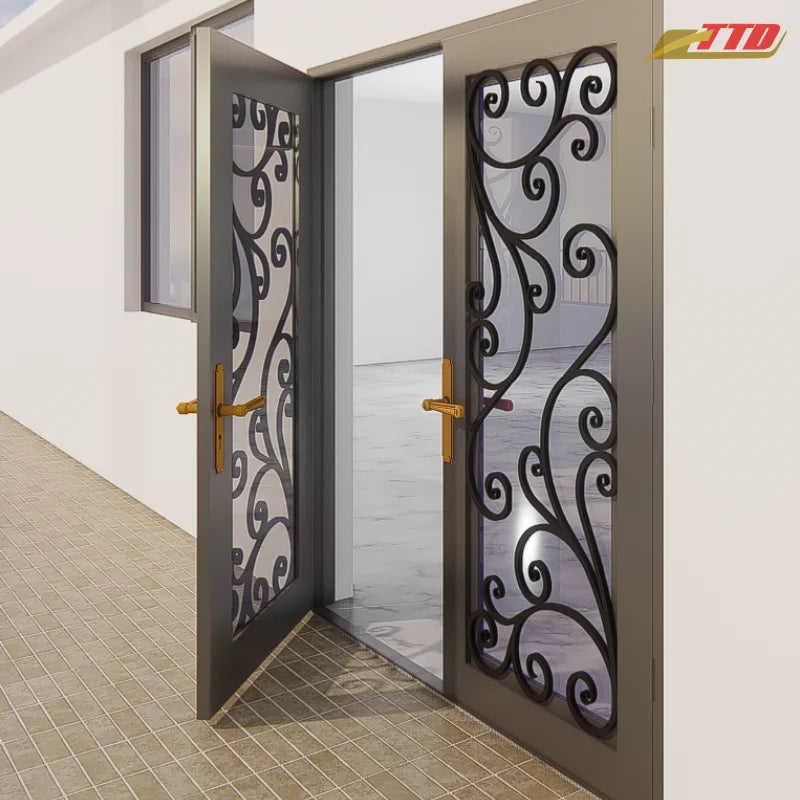 Wrought Iron House Main Doors and External Iron Gates Add Timeless Beauty Security and Luxury to Your Homes Entrance Design