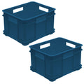 2x Eurobox XL Storage Box ECO Plastic (PP) 43 x 35 x 24 cm 28 l Blue