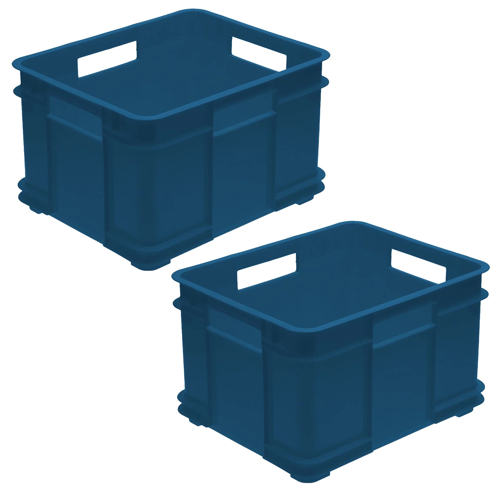 2x Eurobox XL Storage Box ECO Plastic (PP) 43 x 35 x 24 cm 28 l Blue