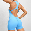 Peach-Butt One-Piece Quick-Dry Compression Yoga Pants Seamless Zip-Up Wrinkled Fitness Jumpsuit