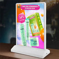 A4/A5 LED Menu Light Box Tempered Glass Advertising Poster Frame Restaurant Table Dual-Sided Charging Light Box