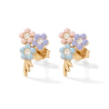 Low MOQ Wholesale Jewelry Enamel Small Flower 925 Sterling Silver Earrings for Women