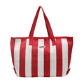 Women's Customized Logo Striped Canvas Tote Bag 2025 New Arrival Simple Leisure Shoulder Bag Large Capacity Handbag