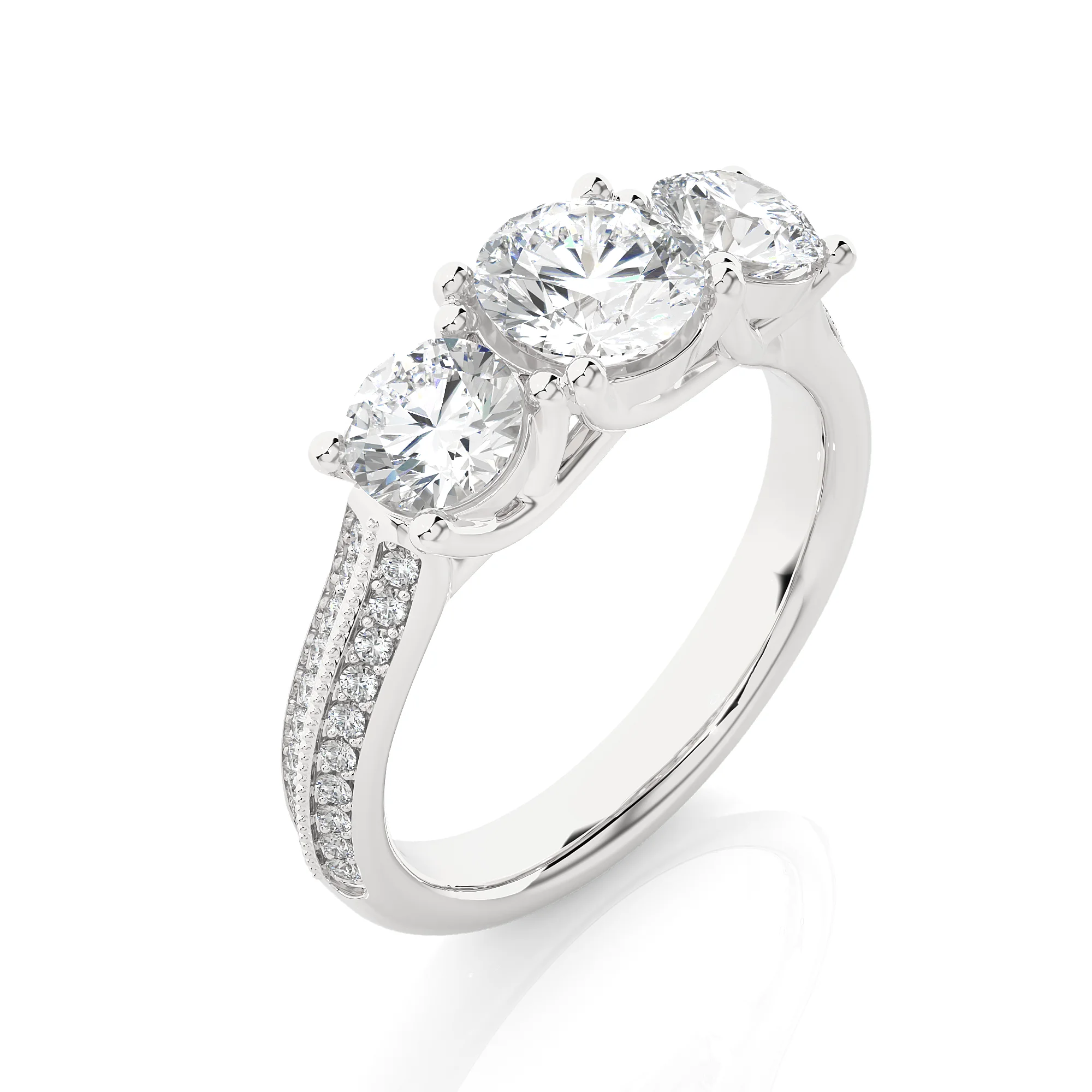 Custom Engagement 14K Solid Diamond Ring Gold Lab Grown Diamond Classic Ring IGI Certified VS1 for Women's Indian Manufacturer