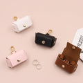 Stylish Faux Leather Ring Storage with Keychain Portable 2-Pack Mini Wedding Ring Box Travel-friendly Jewelry Holder for Rings