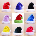 Christmas Decorations Hats Red Blue Black Pink Christmas Tree Adult Children Plush Santa Hat