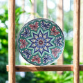 Sacred Mandala Stained Glass Suncatcher | 6" UV Printed Customizable Color Luxury Home Decor for Meditation Easter & Window