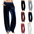 Best-selling 2026 Autumn Style Women's Velvet Pants with Drawstring Waist Jogging Wide-leg Pants High-quality Casual Pants MegaBDM