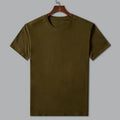 Oem customized 220g pure cotton tshirt wholesale men's short sleeved round neck drop shoulder short sleeved men's t shirt