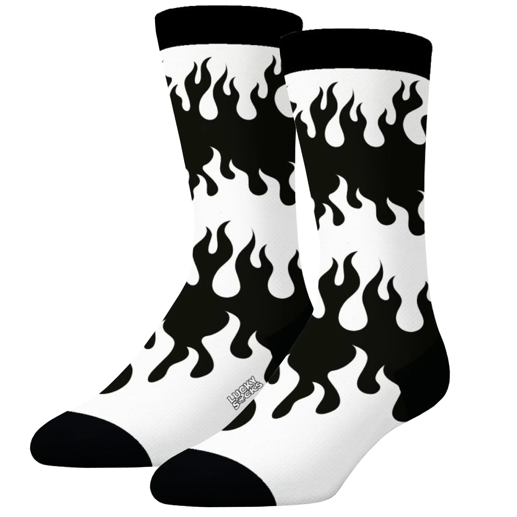 Pair of Lucky Socks long socks fire design size 41-46