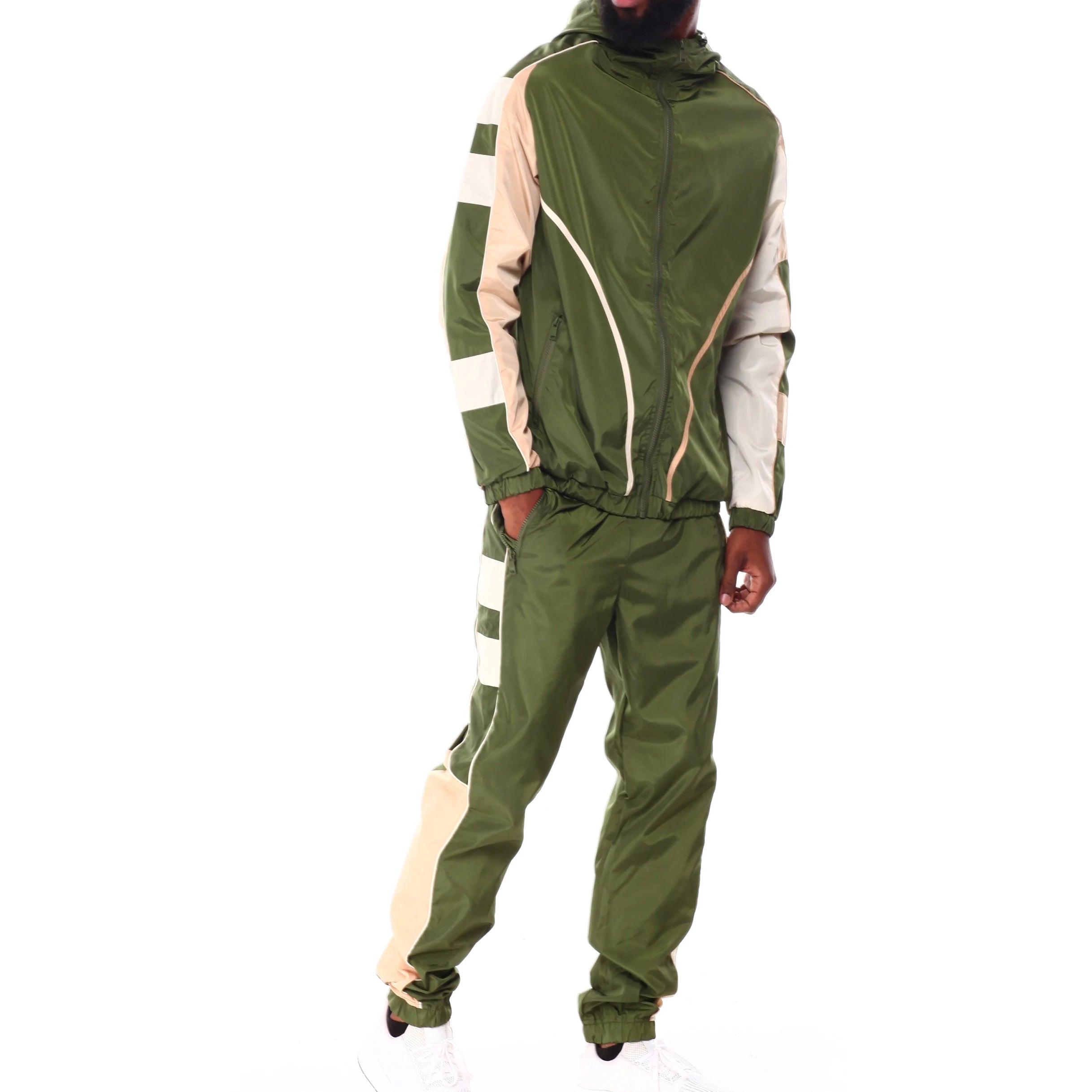 Wholesale Top Quality Heavy Weight Cotton Black Line Label Oversize Denim Puff Print Hoodie and Sweatpants Set Men's Tracksuit