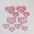 Wholesale Handmade Love Heart Iron Fabric Embroidery Iron on Patch