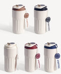 Hot-Selling 316 Stainless Steel Smart Temperature-Sensitive Coffee Cup 450ml Capacity with Portable Carrying Rope Good-Looking