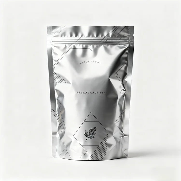 Custom Printed Aluminum Foil Stand up Pouch Matte Finish Airtight Mylar Bags With Clear Window for Tea Nuts