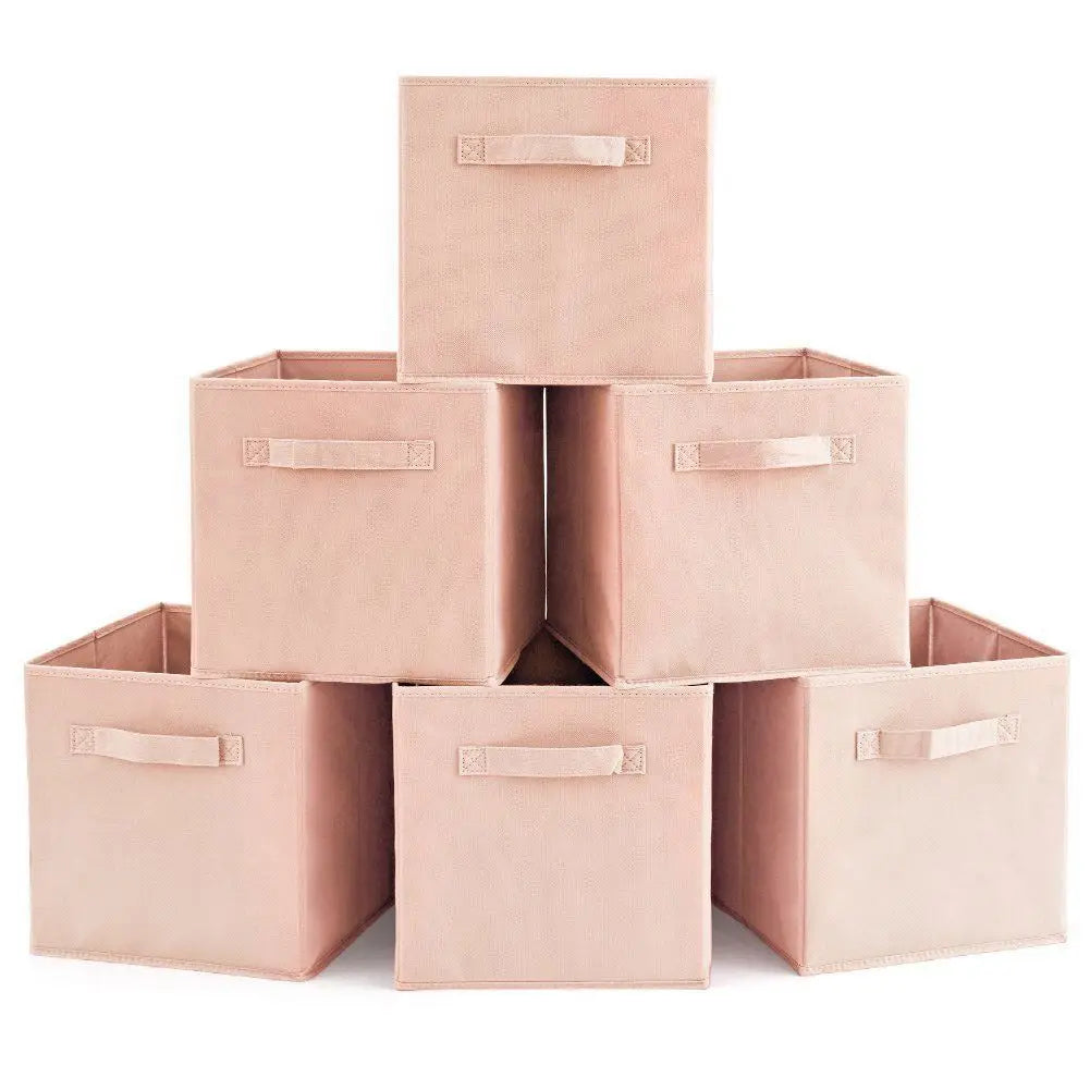 Multiple Colors Collapse Fabric Cube Non Woven Foldable Clothes Storage Box Storage Bins
