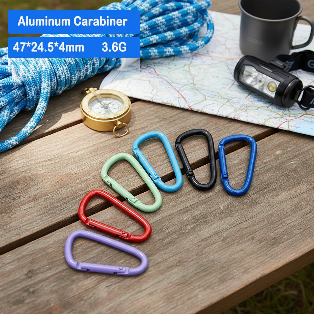 Aluminum Carabiner Clip Keychain with Laser Logo Baked Paint Coating Colorful Calabash Gourd Design