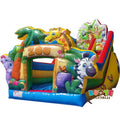 Jungle Theme Bouncer with Inflatable Slide