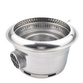 Underground Pipe Exhaust Silver Charcoal Grill for BBQ Restaurant