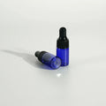 3ml Instock New Design Press Pump Push Glossy Blue Flat Cosmetic Glass Dropper Serum Container Essential Oil Screen Printing