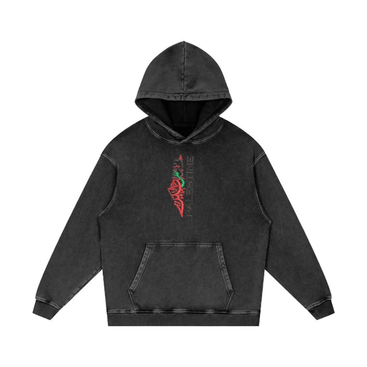 Premium Acid Wash Men's Pullover Hoodie 100% Cotton Street Style Fashionable Breathable Hot Sale Winter Custom OEM Service