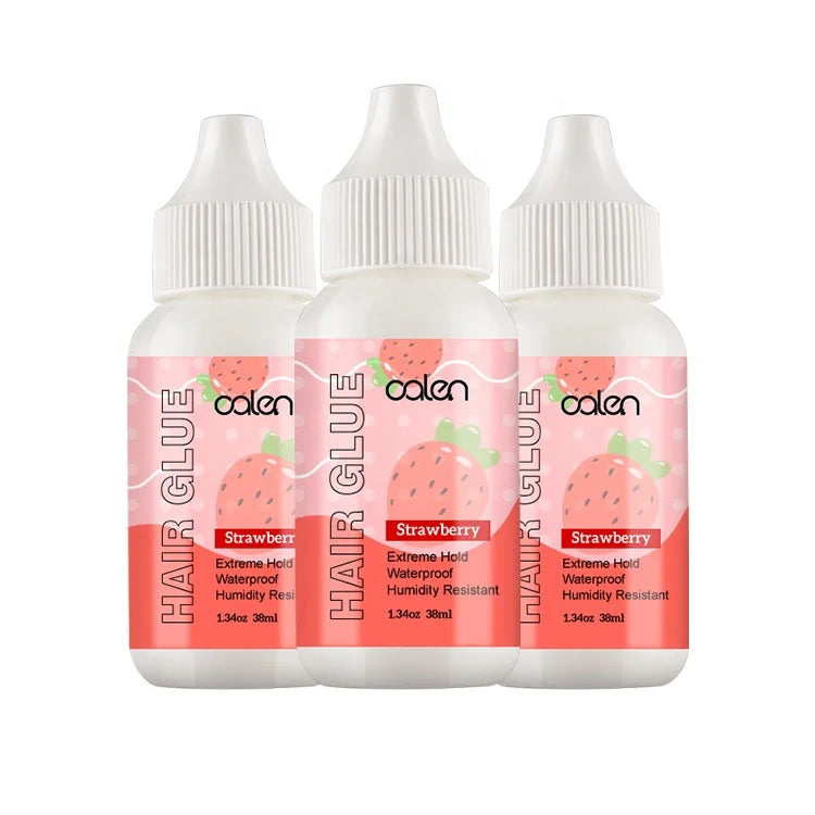 1.34oz 38g Strawberry Scented Super Extra Hold Humidity Resistant Clear Private Label Wig Lace Adhesive Waterproof Lace Hair