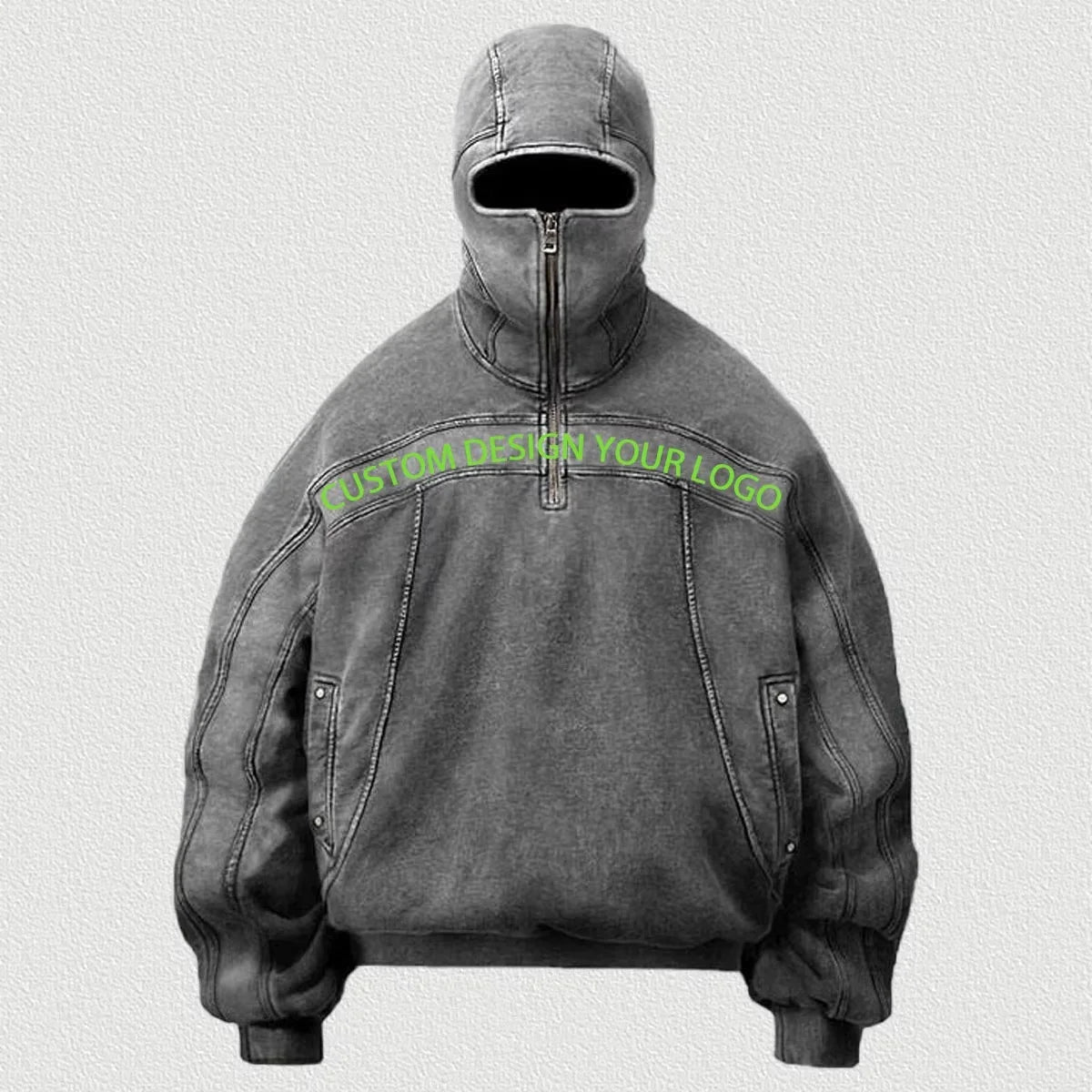 Wholesale Custom Men's Acid Wash Distressed Hoodie New Design Vintage Eco-Friendly Fleece 100% Cotton Digital Printing Winter