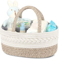 Custom Woven Storage Basket Portable Nappy Organizer Baby Bottle Diaper Storage Bags Large Capacity Braided Tote Seagrass Basket