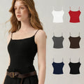 Ladies U Neck Sexy Gym Tank Top Fashionable Padded Top Pajamas Set Big Elastic Vests Camisole Sleeveless Blouse with Bra