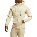 Brand New OEM Men's Training Jogging Sweatshirt Customized Boxy Fitness Sports Hoodie 100% Cotton Washed Full Zip High Street