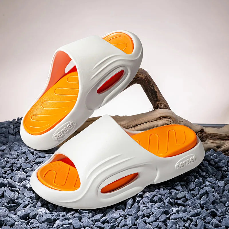 Thick Sole EVA Slippers -Non-Slip Lightweight Indoor Outdoor Comfort Slides Durable Wear-Resistant Soft Bottom Home Shoes