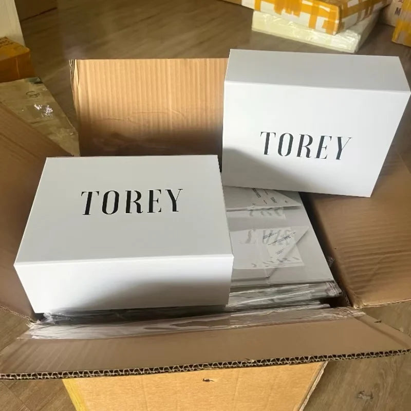 Good Quality Luxury Boxes Custom Logo Size Gift Rose Pink Gold Gift Paper Boxes for Present