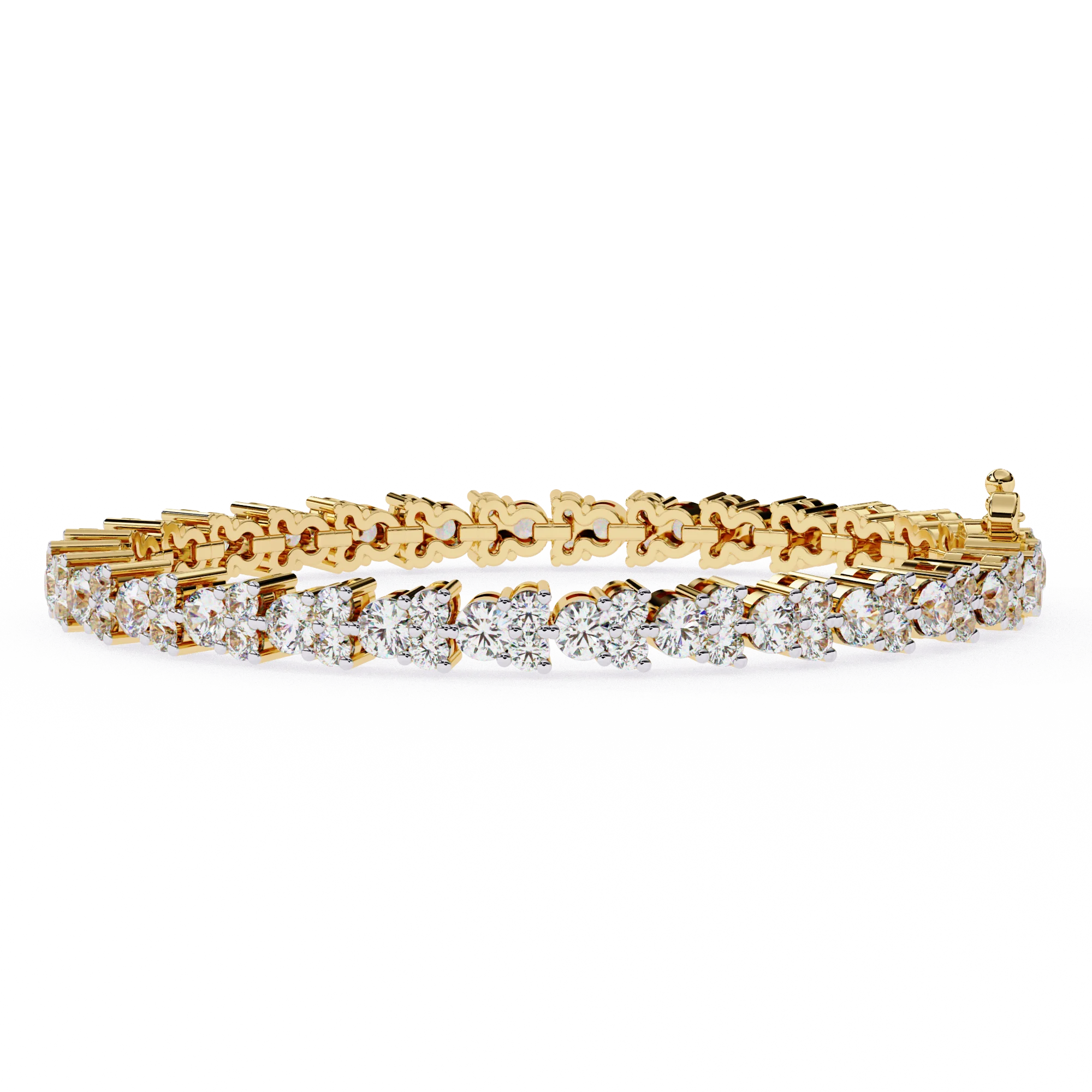 1.28 Ct Radiant Elegance Rhodium Luxury Bracelet Full Diamond Yellow White Gold Fashion Jewelry Women IGI Certified Party Gift