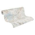 Modern Kitchen & Hotel Wallpaper Rolls Floral Blue Beige Gold Non Woven Vinyl Metallic Walls 1005 X 053 m Made in Germany