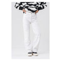 Women's Casual Breathable High Waist Straight Cotton Jeans Regular Fit Cute Denim Trousers Belt Eco-Friendly for Everyday