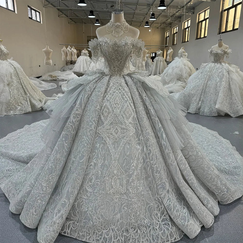 Jancember MN254 Luxury Sweetheart Bridal 2024 Wedding Women's Dresses for Girls
