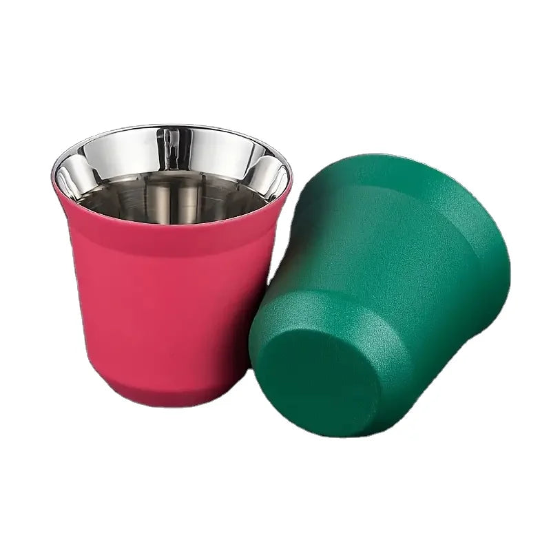 Custom Espresso Cup and Double Wall Coffee  Cup for Hot Drinks Black Espresso Cups for Home or Picnic