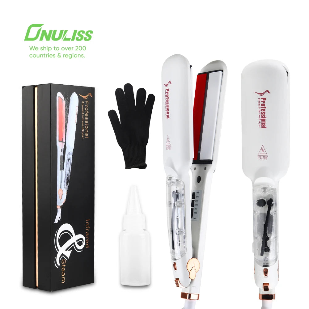 Professional Ionic Flat Iron 450 Degrees Small Electric Steam Hair Straightener