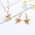 Sell Fast Sooo Fast Cute Jewelry!  Cute Hummingbird Bird Animals Jewelry Cubic Zirconia Gold Plated Fashionable Jewelry Sets