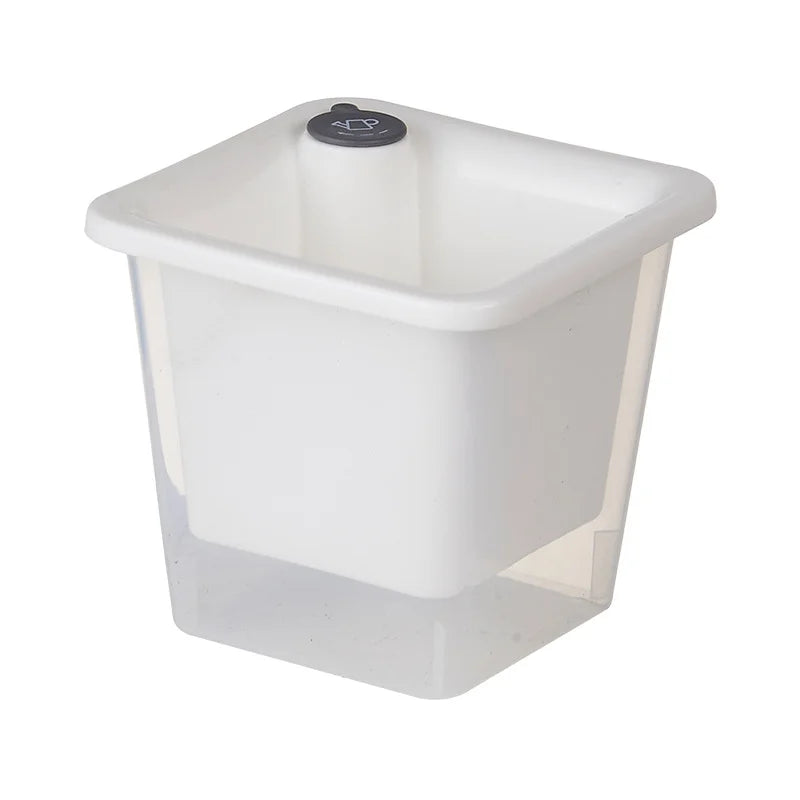 Square Self Watering Plastic Flower Pot with Inner Pot and Reservoir Modern Planter for Indoor Outdoor Gardening