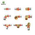 Bornic Free Sample High Brass Press Fitting Standard Pex Fittings Multilayer Nickelplating Male Tee Brass Fittings