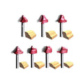 6MM Shank Open End Carving Lace Knife Bit Milling Cutter Wood Carving 3D Woodworking Insert Tungsten Carbide CNC Router Bit MegaBDM
