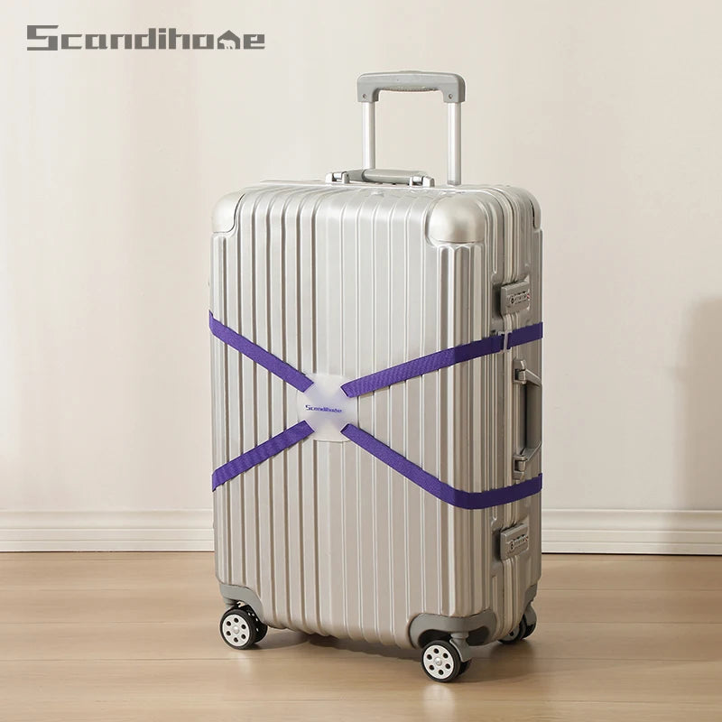 Adjustable Elastic X Shape Luggage Binding Strap for Secure Suitcase Fixation System-Travel Accessory